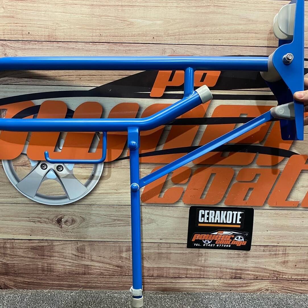 Boyco Disabled Hinge Rails Cerakoted using NRA Blue Image